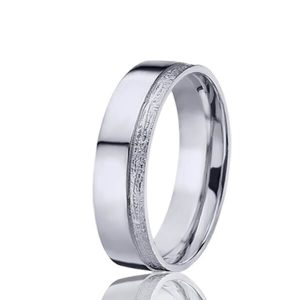 Alianza de boda oro blanco 06067ob