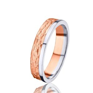 Alianza boda oro blanco y rosa 06036rb