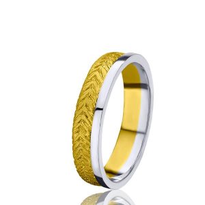 Alianza boda oro blanco y amarillo 06037ab