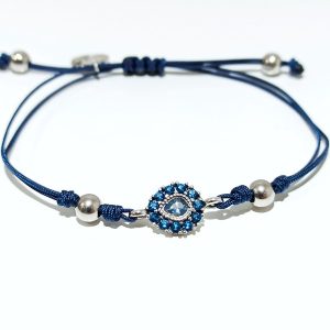 Pulsera plata top silver circonitas azules pu6524p