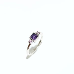 Anillo plata top silver circonitas lilas an6567p
