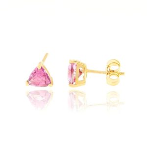 Pendientes oro 18kts topacio rosa 8277TOPR