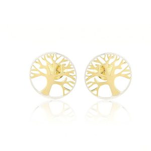 Pendientes en oro 18kts Árbol de la vida 2702B