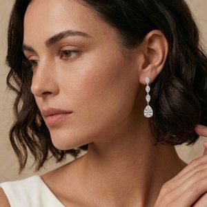 Pendientes plata de ley y circonitas Camaleoni wp058/lp