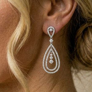 Pendientes plata de ley y circonitas Camaleoni wp038/lp