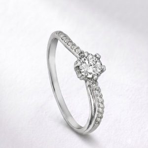 Anillo compromiso en plata 1ª ley 12301AN