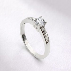 Anillo compromiso en plata 1ª ley 20054AN