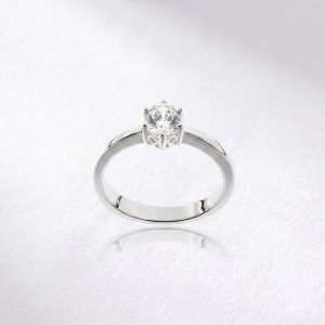 Anillo de compromiso en plata y circonita ws008-0.50